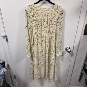 Madewell Polka Dot Long Sleeve Dress